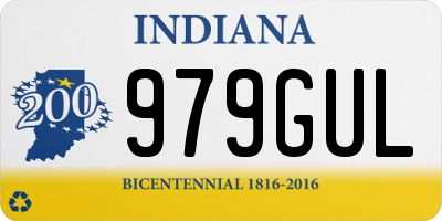 IN license plate 979GUL
