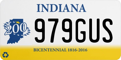 IN license plate 979GUS