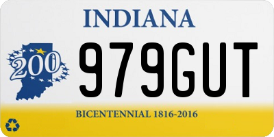 IN license plate 979GUT