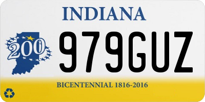 IN license plate 979GUZ