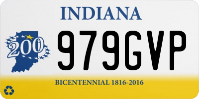 IN license plate 979GVP