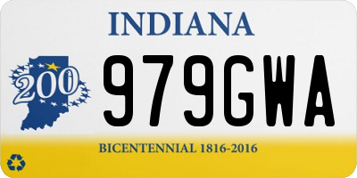 IN license plate 979GWA
