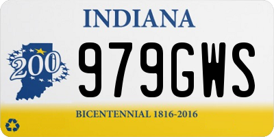 IN license plate 979GWS