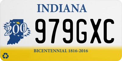 IN license plate 979GXC