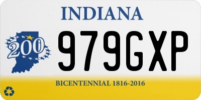 IN license plate 979GXP