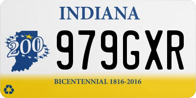 IN license plate 979GXR