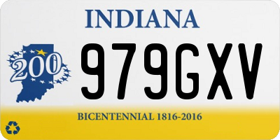 IN license plate 979GXV