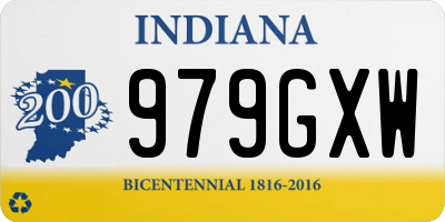 IN license plate 979GXW