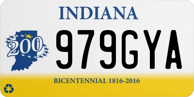 IN license plate 979GYA