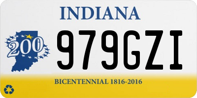 IN license plate 979GZI