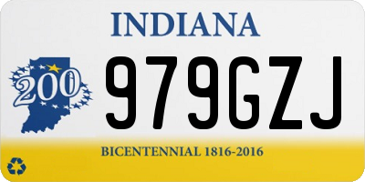 IN license plate 979GZJ