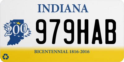 IN license plate 979HAB