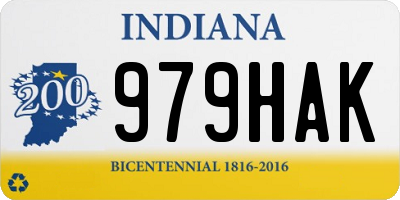 IN license plate 979HAK