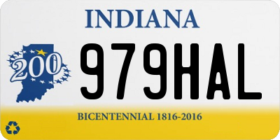 IN license plate 979HAL
