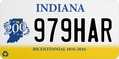 IN license plate 979HAR