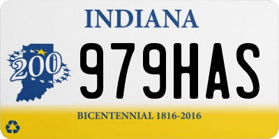 IN license plate 979HAS
