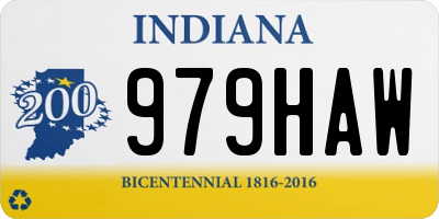 IN license plate 979HAW