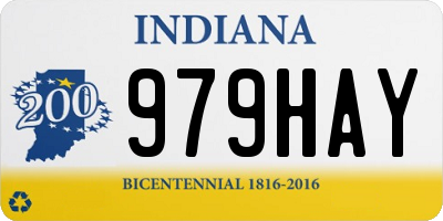 IN license plate 979HAY