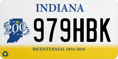 IN license plate 979HBK