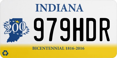 IN license plate 979HDR