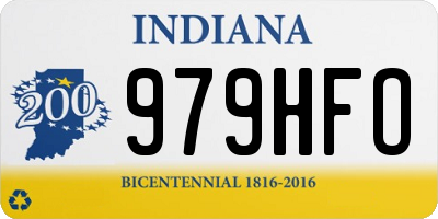 IN license plate 979HFO