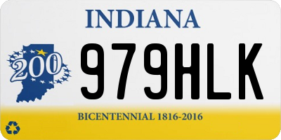 IN license plate 979HLK