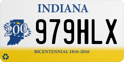 IN license plate 979HLX