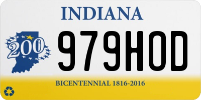 IN license plate 979HOD