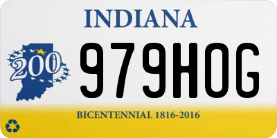 IN license plate 979HOG