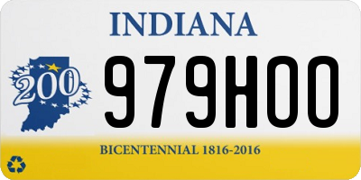 IN license plate 979HOO
