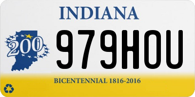 IN license plate 979HOU