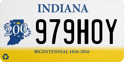 IN license plate 979HOY