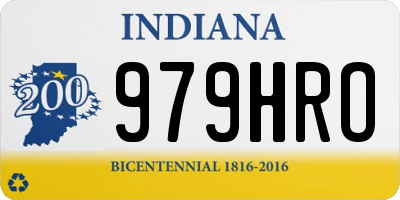 IN license plate 979HRO