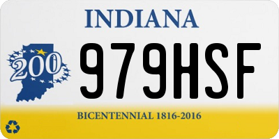 IN license plate 979HSF