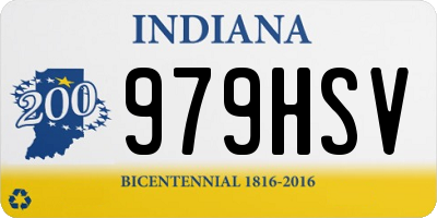 IN license plate 979HSV