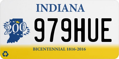 IN license plate 979HUE
