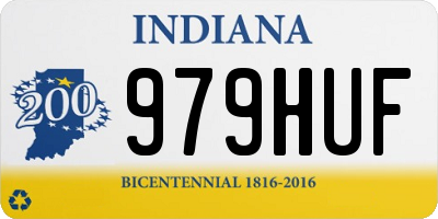 IN license plate 979HUF
