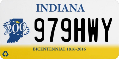 IN license plate 979HWY
