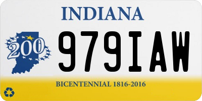 IN license plate 979IAW