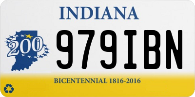 IN license plate 979IBN
