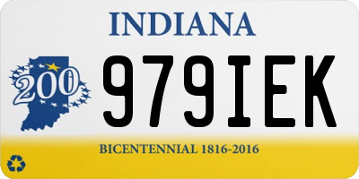 IN license plate 979IEK