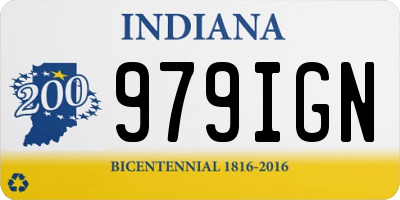 IN license plate 979IGN