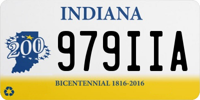 IN license plate 979IIA