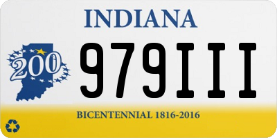 IN license plate 979III
