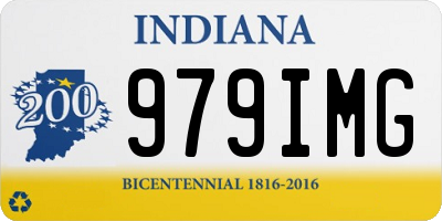 IN license plate 979IMG