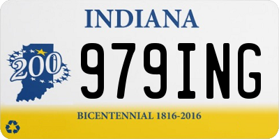 IN license plate 979ING