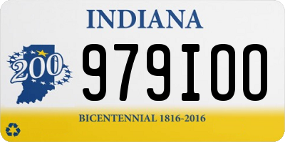 IN license plate 979IOO