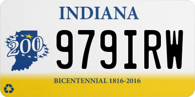 IN license plate 979IRW