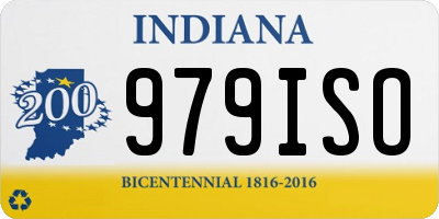 IN license plate 979ISO