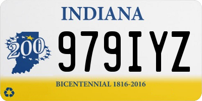 IN license plate 979IYZ